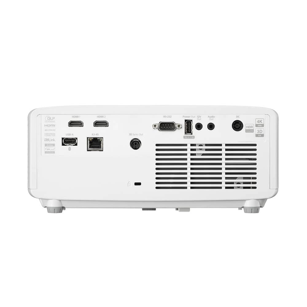 Optoma ZK431ST short-throw laser projector, rear connector panel