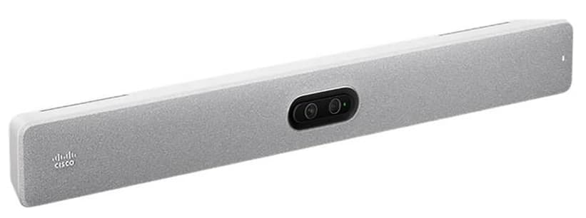 Cisco Room Bar Pro, angled view showing dual cameras