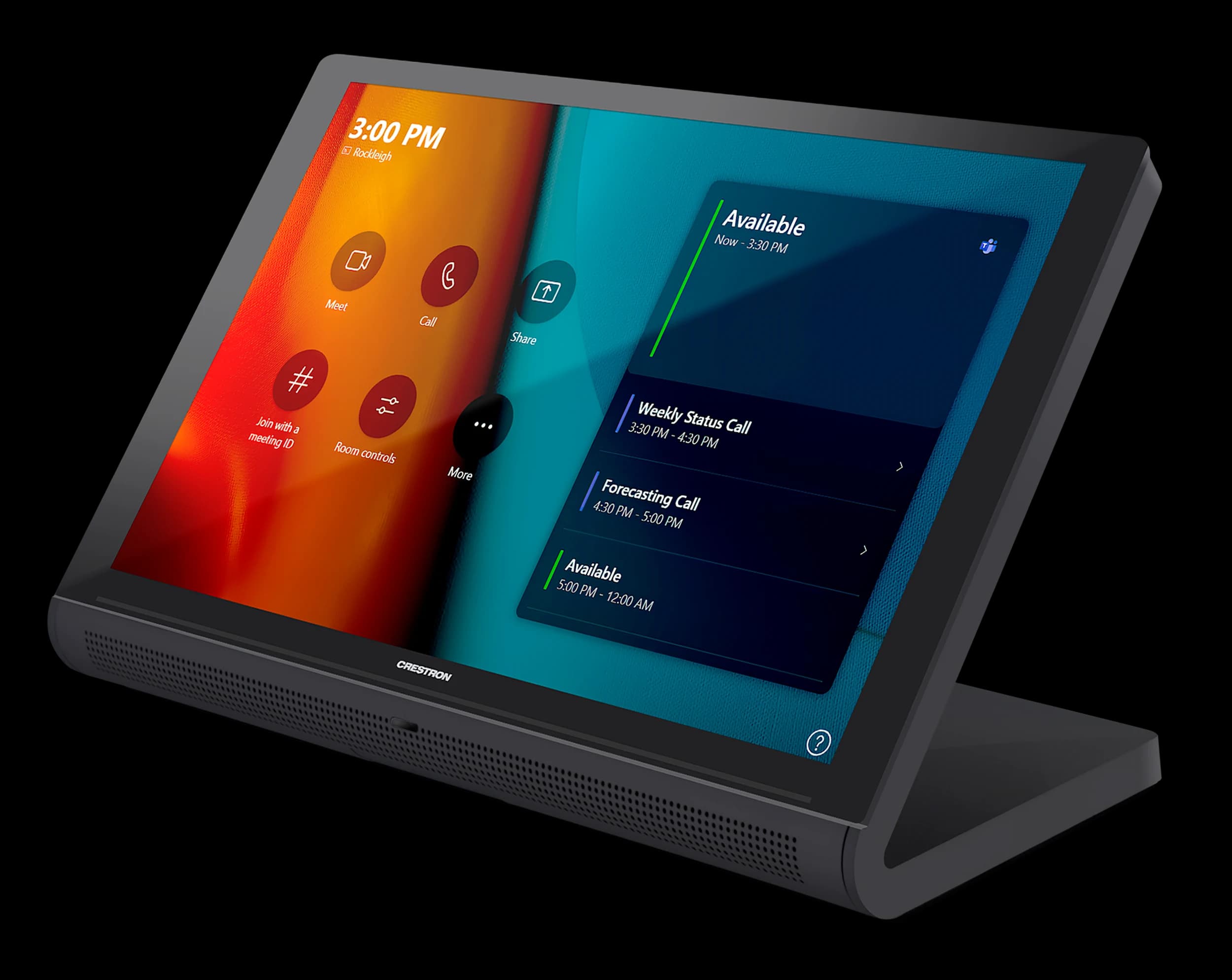 Crestron UC-B31-T kit — included TS-1070-B-S tabletop touch screen