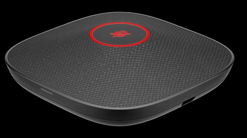 HP Poly Studio A2 Table Microphone, angled view