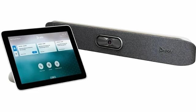 Poly Studio X52 video bar bundled with a Poly TC10 touch controller