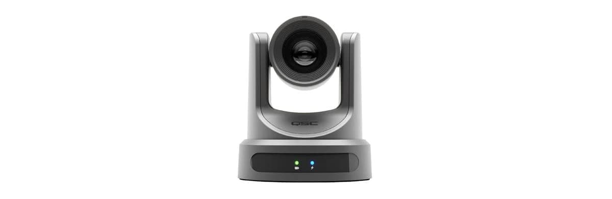 QSC Q-SYS NC-12x80 PTZ camera, front detail