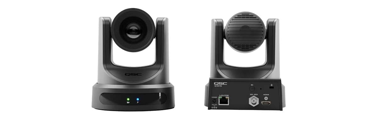 QSC Q-SYS NC-12x80 PTZ camera, rear panel