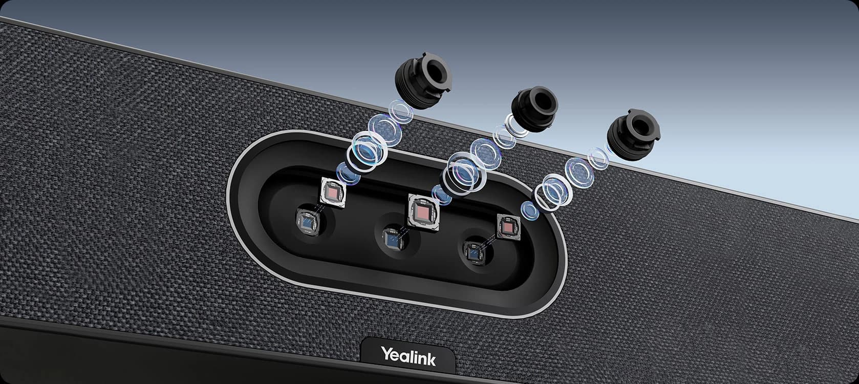 Yealink MeetingBar A50 triple-camera sensor detail