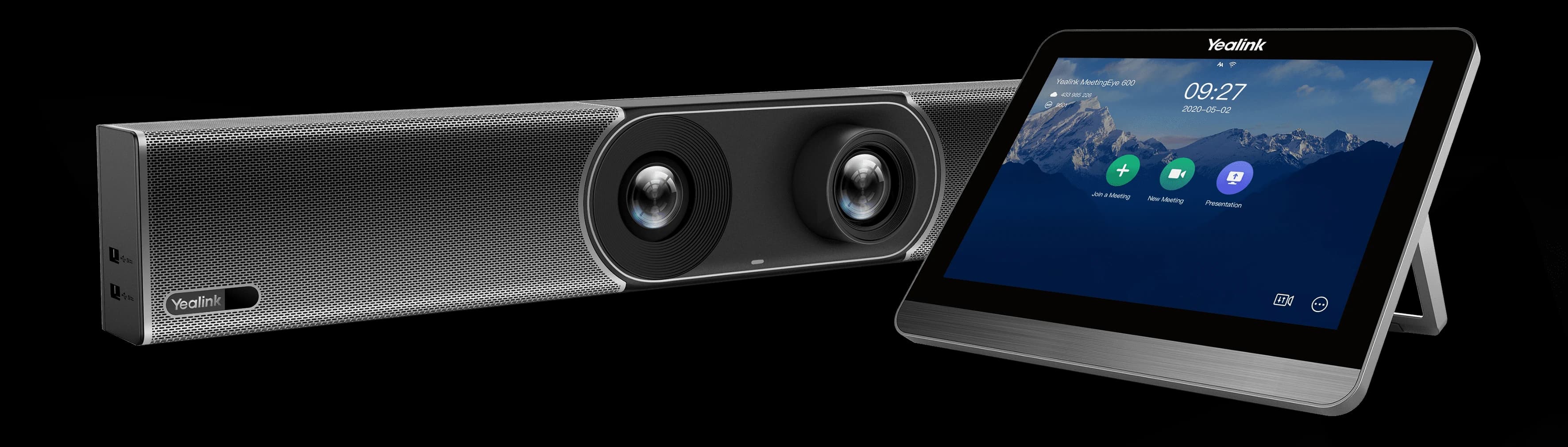 Yealink MeetingEye 600, angled view with touch console