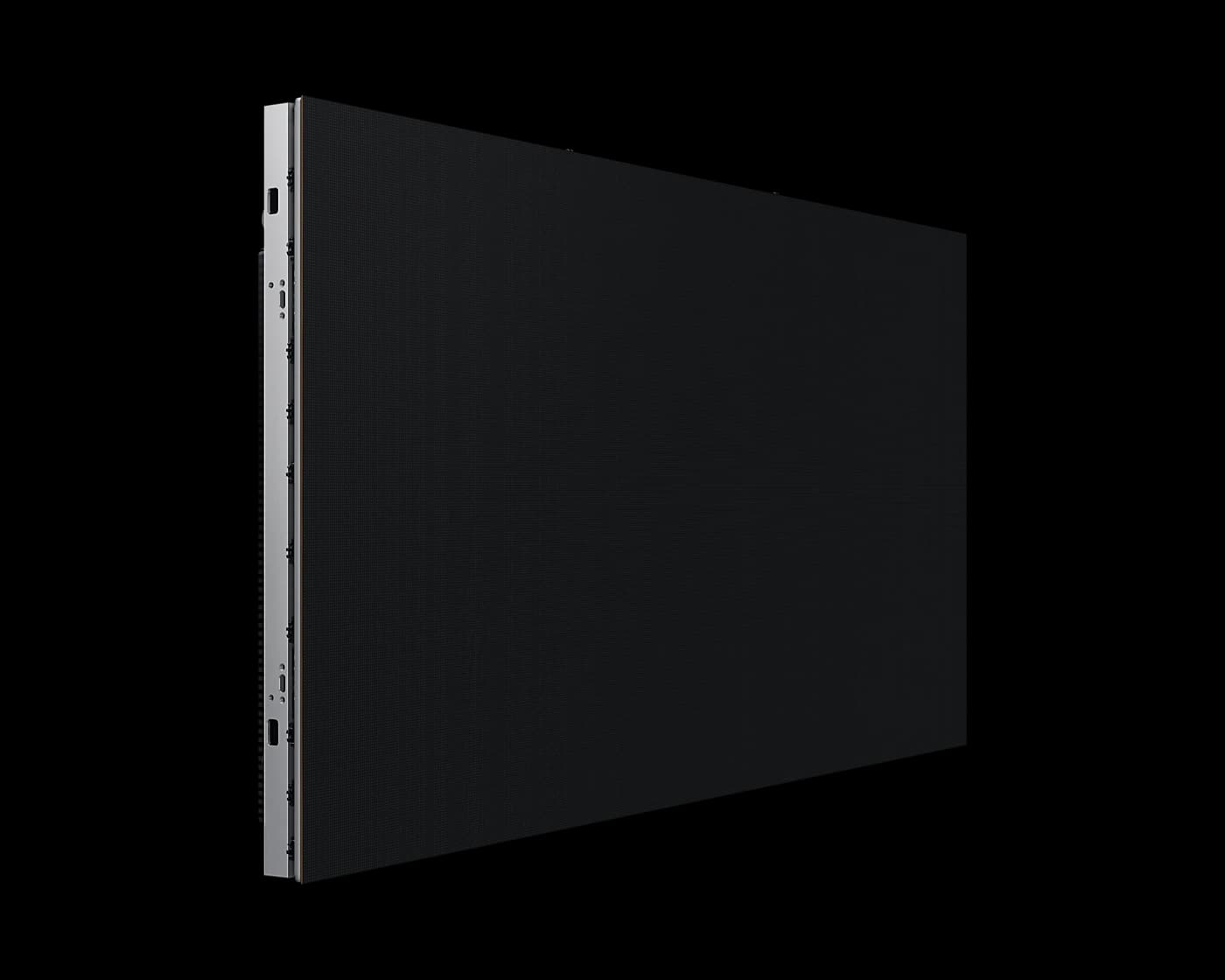 Samsung IW016C 1.68mm pixel pitch MicroLED video wall cabinet, angled front view